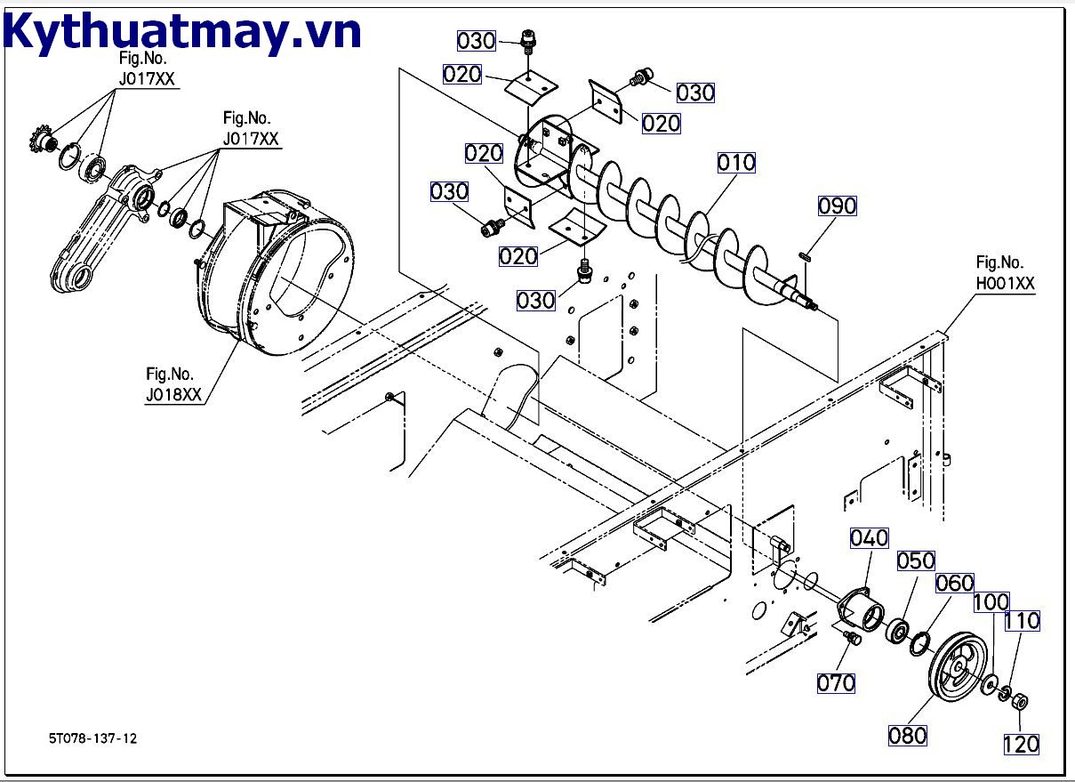 Trục máy khoan ngang thứ 2